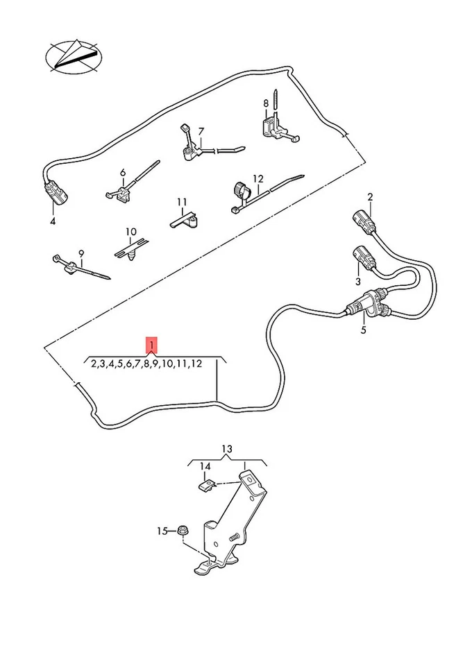 Cable de alta tensión original AUDI A8 S8 quattro 4N2 4N8 para calefacción 4N4971061F Foto 1 de 1