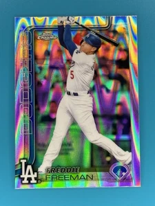 2025 Topps Chrome #23 Freddie Freeman RayWave Refractor LA Dodgers - Picture 1 of 2
