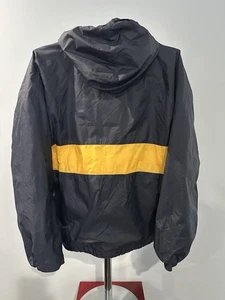 Chaqueta cortavientos US Navy Staff cremallera completa azul amarillo manga larga grande unisex * - Imagen 1 de 5