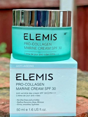 Crema hidratante antienvejecimiento Elemis Pro-Collagen Marine FPS 30 50 ml / 1,6 oz Foto 1 de 3