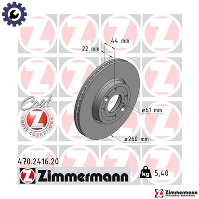 2x DISCO DE FRENO 470.2416.20 PARA RENAULT CLIO/III/EURO/CAMPUS/Sportour/Grandtour Foto 1 de 4