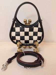 Bolso de hombro Coach Coachtopia Ergo negro/blanco mini hobo correa desmontable - Imagen 1 de 13