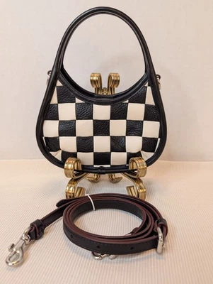 Coach Coachtopia Ergo Black/White Mini Hobo Hand Shoulder Bag Detachable Strap - Image 1 of 4