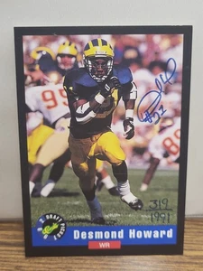1992 Classic Draft Picks - Autogramme Desmond Howard Seriennummeriert /1991 (AU, - Bild 1 von 2