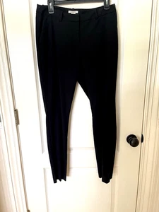 H & M Ladies Pants with Stretch Black Size 8 Flat Front Straight Leg - Picture 1 of 6