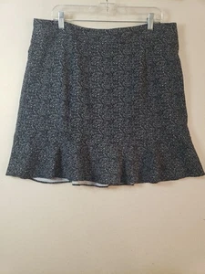 Worthington Damen B&W flippiger Rock mit Rüschensaum Gr. 16 Careercore Officecore  - Bild 1 von 8