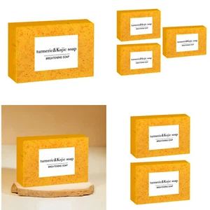 Turmeric Lemon Granules Kojic Acid Scrub Soap Daily Cleansing Body Soaps - Picture 1 of 14