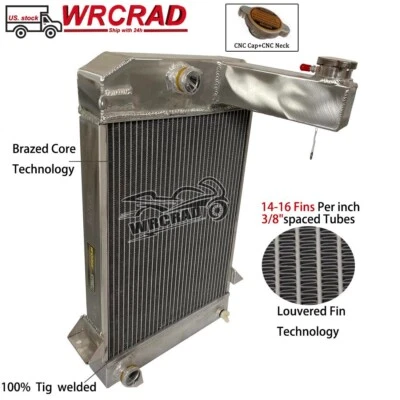 Radiador de aluminio apto para Triumph TR2 TR3 TR3A TR3B TR 2 3 bases 1953-1962 1961 1960 Foto 1 de 4