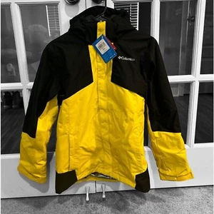Columbia Youth Large Bugaboo II Fleece Interchange Jacket Yellow/Black - Picture 1 of 6