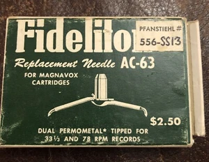 Fidelitone Replacement Needle for Magnavox Cartridge #AC -63 - Picture 1 of 4
