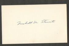 Nesbitt Neb Stewart 3x5 signed auto autographed index note card Phillies