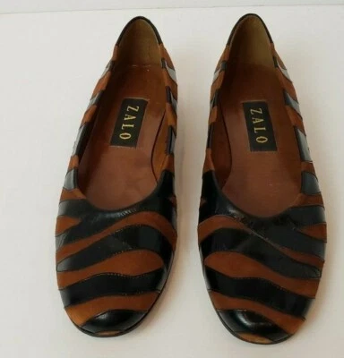 Mocasín para mujer Zalo negro y marrón de gamuza y cuero talla 8,5 N $44,95 Foto 1 de 4