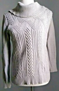 Karen Scott Women's Gray Pullover Sweater Size M With Round Sequins - Picture 1 of 5