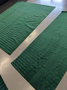 Emerald Green Textured Fabric x3 pieces - Picture 1 of 4