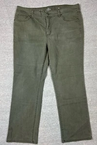 St. John's Bay Women's Olive Green Straight Leg Jeans Size 16 - Picture 1 of 9