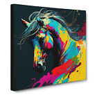 Horse Pop Art Canvas Wall Art Print Framed Picture Decor Dining Room Living Room