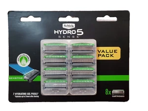 Schick Hydro 5 Sense Sensitive Mens Refill Razor Blades 8pk - Picture 1 of 3