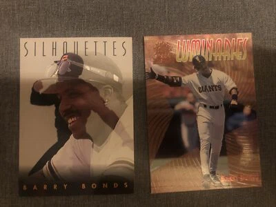 Barry bonds inserts 2/10 1993 silhouettes/ Luminaries #163 1999 - Image 1 of 4