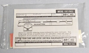 WALTHERS HO-O GAUGE TRENO DECALCOMANIE CHICAGO LOCOMOTIVA NORD OCCIDENTALE 38-93 #2 - Foto 1 di 2