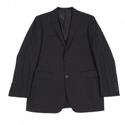 Burberry Black Label Wool Stripe Woven Tailored Jacket Dark Navy Size 42L - Изображение 1 из 4