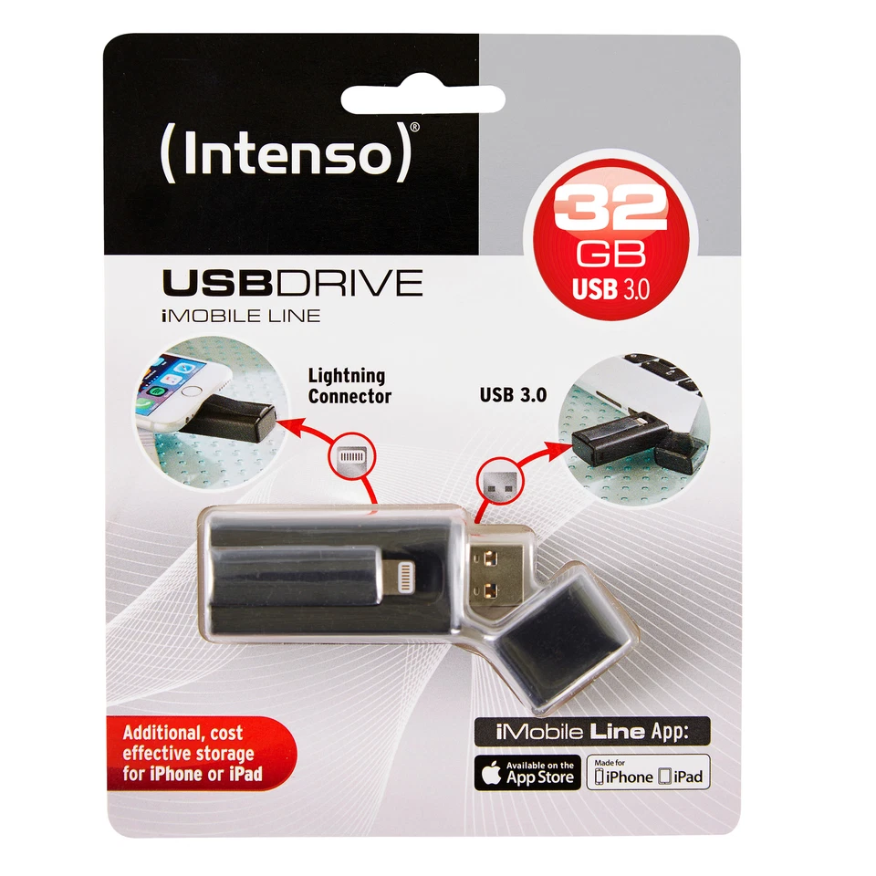 CLE INTENSO USB 3.0 32Go POUR PC+ APPLE IPHONE IPAD IPOD et connecteur lightning - Photo 1/1