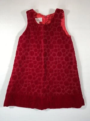 Halabaloo Girl 6 Maroon Velvet Quilted Luxe Sleeveless Lined Dress - Image 1 of 4