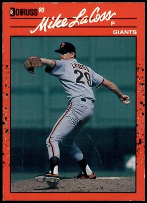 Mike LaCoss #652a 1990 Donruss - Image 1 of 2