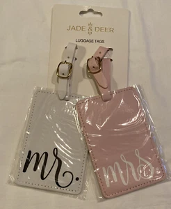 Jade & Deer Luggage Tags for Mr and Mrs New - Picture 1 of 3