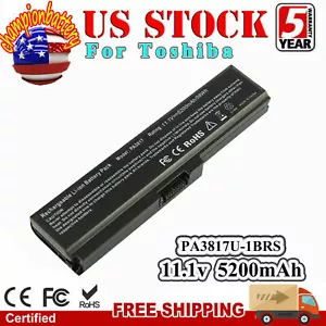 PA3819U-1BRS Battery for Toshiba Satellite P770 P755 L655 L655D L650 L675D L670 - Picture 1 of 7