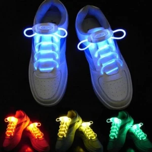 5 Parr Schnürsenkel mit 5 LED Farben ( Blau Rosa Grün Gelb Weiß) 80cm - Bild 1 von 2