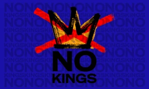 No Kings Flag Blue 3x5 FT - Picture 1 of 5