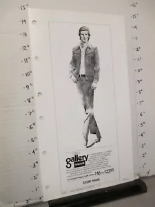 HAGGAR 1976 men's clothing sales ad sheet GALLERY Western style leisure suit P55 - Picture 1 of 1