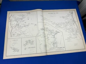 1892 Plymouth, NH Map w/ Lyme, NH 28.5" x 17.5" - D.H. Hurd & Co. - Picture 1 of 24