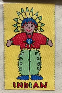 Native American Indian Tribes Vintage 1980s/90s Embroidered Sew-On Patch - Picture 1 of 2