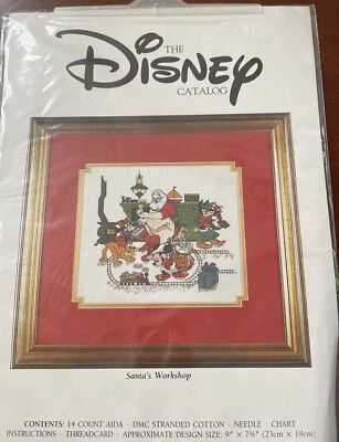 Disney Raro Punto de Cruz Santa's Workshop Mickey Minnie Goofy Nuevo Sellado 12848 Foto 1 de 4