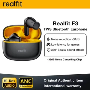 Realfit F3 Earphones Bluetooth 5.4, ANC, HIFI + Gift ( Amazon Prime Video Sub ) - Picture 1 of 2