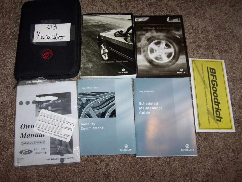 Mercury Marauder 2003 guía del usuario del propietario manual del operador 4,6 L V8 Foto 1 de 1