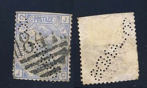 Great Britain 1880 2.5p Queen Victoria Stamp Perfin #68 P17 Used CV $65 FREE Shi - Picture 1 of 1