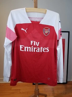 VINTAGE PUMA ARSENAL FLY EMIRATES PREMIER LEAGUE #10 OZIL SOCCER JERSEY SZ L - Image 1 of 4
