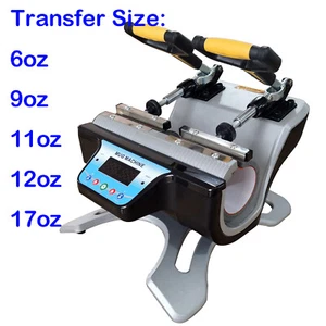 Mini macchina automatica per tazza 110 V pressatrice di calore doppia stazione 2 tazze - Foto 1 di 10