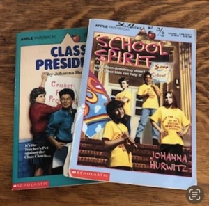2 Vintage 90s Scholastic Apple Paperbacks Middle School Nostalgic J Hurwitz - Picture 1 of 15
