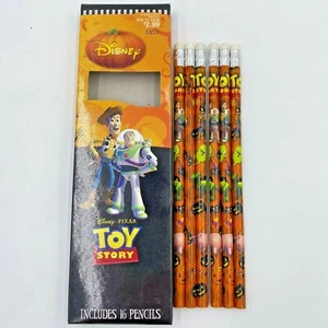 6 Toy Story Pencils Halloween Theme Disney Paper Magic Unsharpened Partial BoxOF - Picture 1 of 6
