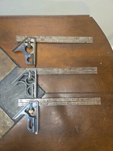 Combination Square Lot Of (3) - Picture 1 of 13