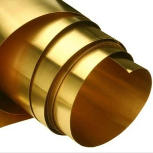 0.01-0.3mm Brass Sheet DIY Metal Plate Foil Roll Thin 100-200mm Wide Tool New - Imagen 1 de 8