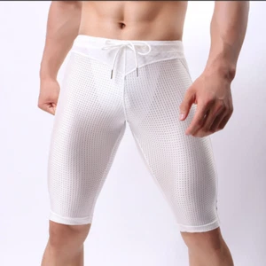 Men Long Leg Underwear Trouser Shorts Briefs Boxer Sport Underpants Gym Net Cosy - Picture 1 of 15