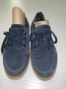 Diesel Mens Leather Casual Shoes Fashion Sneakers Tan Lace Up Size 10.5 - Picture 1 of 9