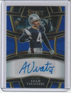 ADAM VINATIERI AUTO BLUE PRIZM /99 2022 22 PANINI SELECT SIGNATURES PATRIOTS SP - Picture 1 of 2