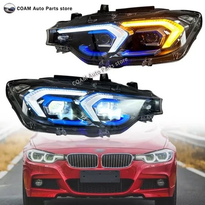 LH&RH For BMW F30 F31 F35 2013-2019 3 Serie RHD LED DRL HeadLamps Assembly - Image 1 of 4