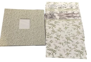 New Anna Griffin Scrapbook  Album 10 Pages Green Print + 11 Sheets Cardstock - Picture 1 of 13