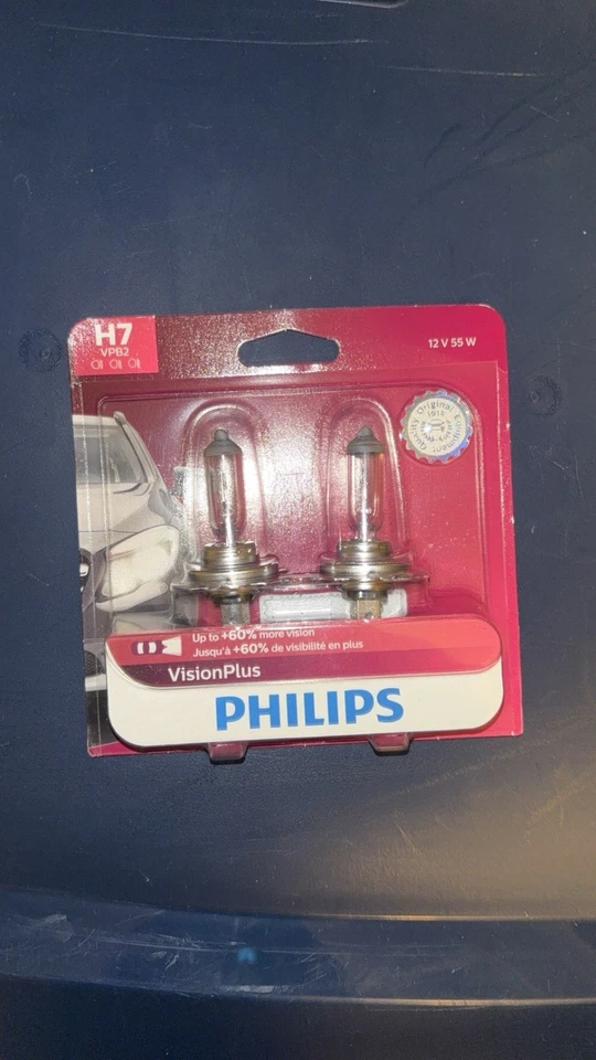 Philips H7 VisionPlus VPB2 Faro Bombilla Alto Rendimiento NUEVO 2 Piezas Foto 1 de 2